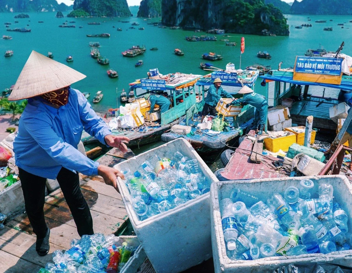 Plastic Pollution Ha Long Bay