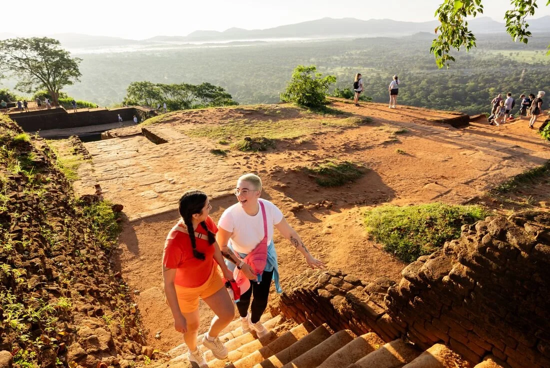 Asia Sustainable Travel - Intrepid-Travel-Sri-Lanka-Dambulla-Lion-Rock-Fortress-visit-travellers-Maz-and-Laura-hike-3.jpg
