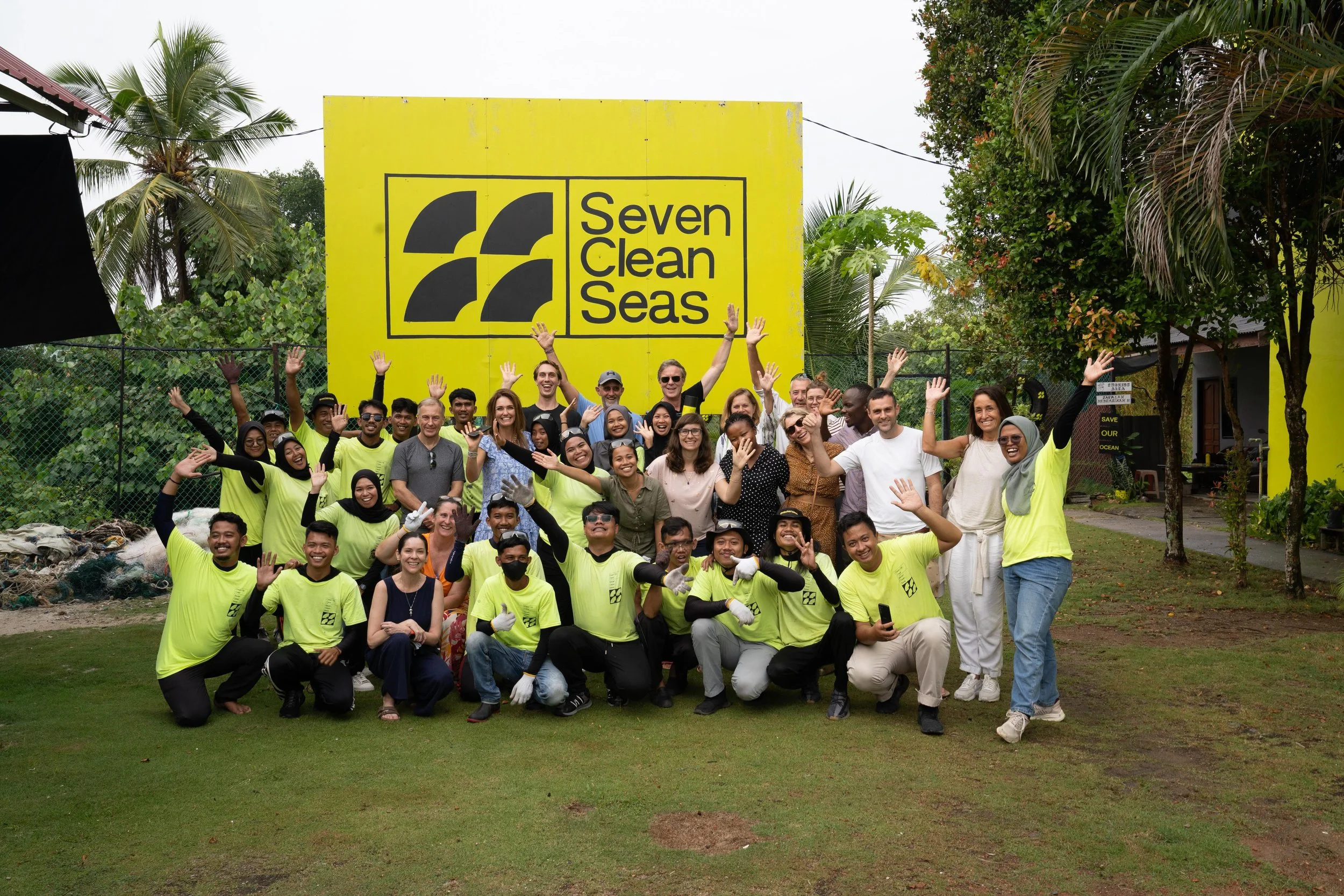 The Long Run members and friends visiting Seven Clean Seas in Bintan, Indonesia