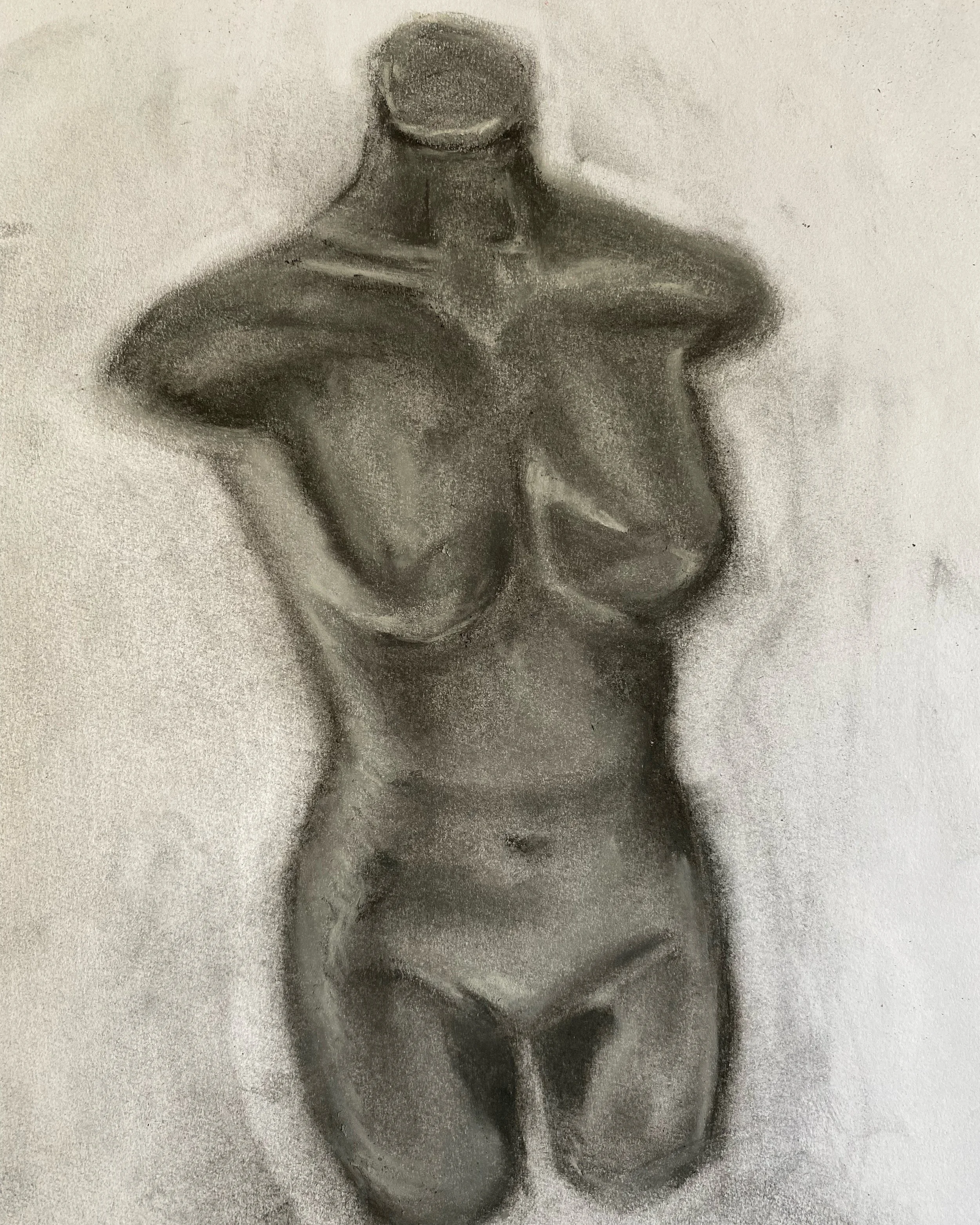 mannequin (2021). charcoal on paper, 29.7 x 42 cm.