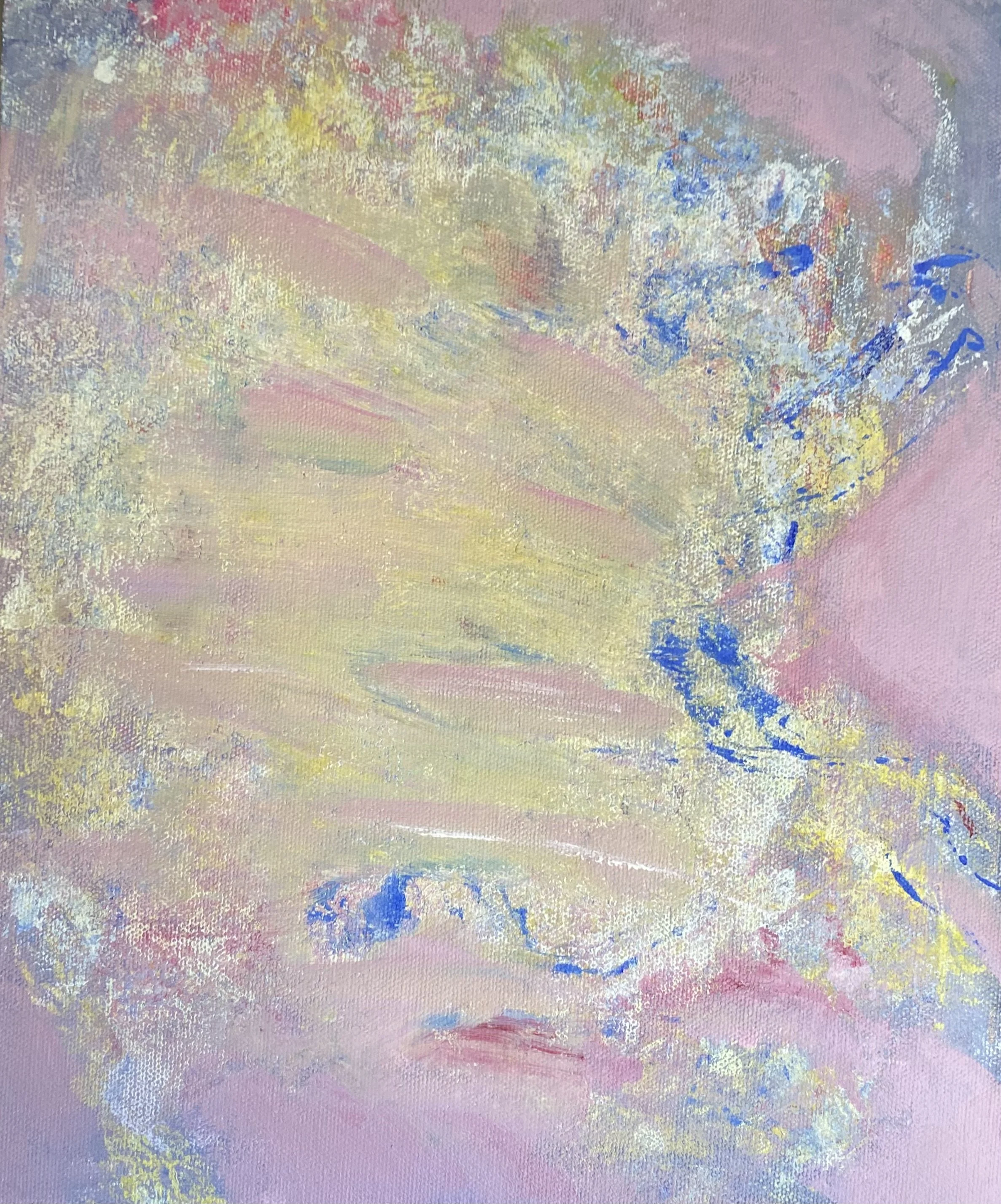 [phrase forgotten] (2023). acrylic on canvas board, 25 x 30 cm.