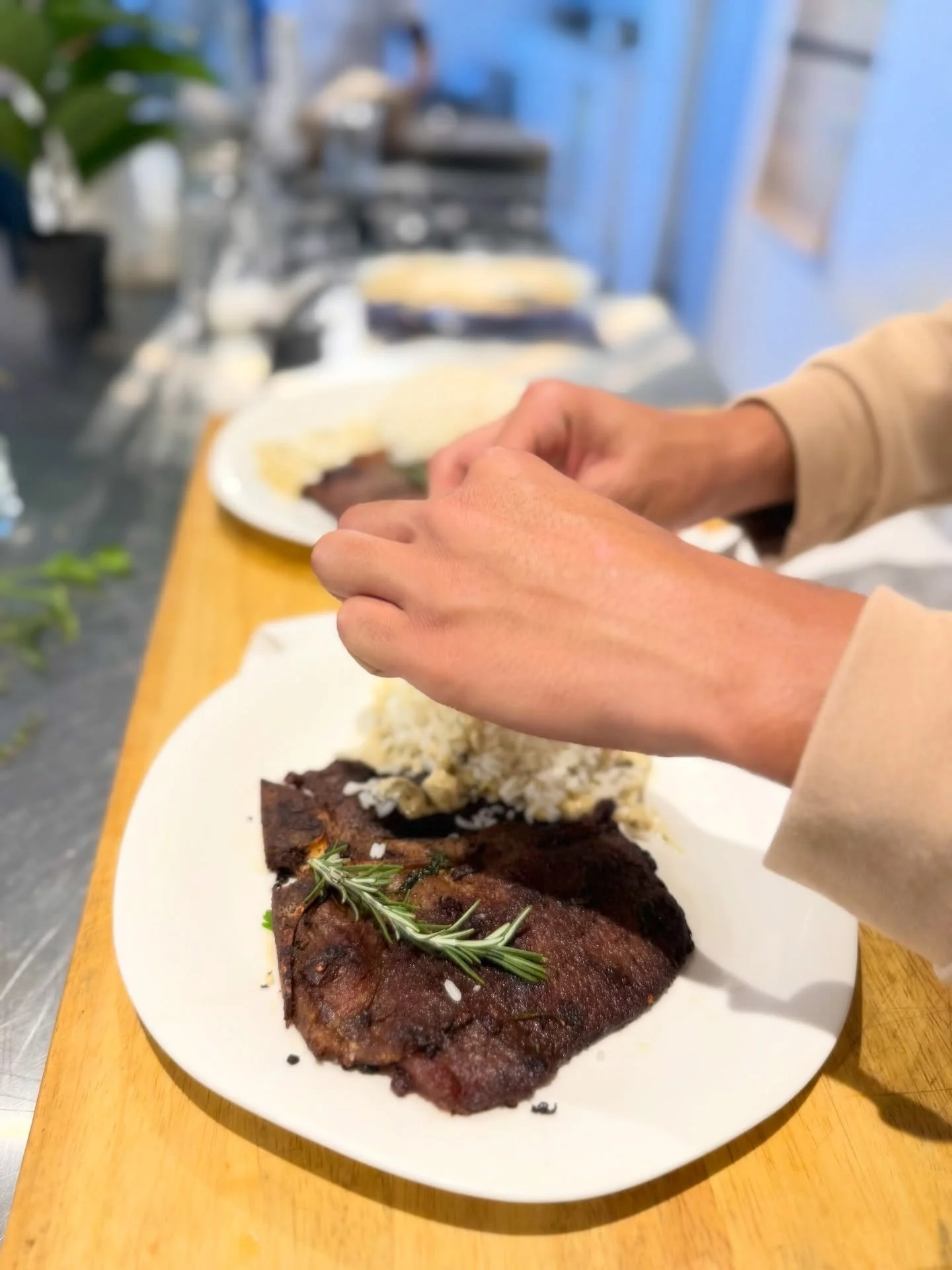 Focused hands.
Teamwork. No shortcuts.

Precision on the plate.
Serious work behind the scenes.

We got here through focus and repetition &mdash;
hands busy, eyes locked.

This is what skill looks like.

#LAtelierHaitiBites #HaitiBites #TeenChefs #Bo
