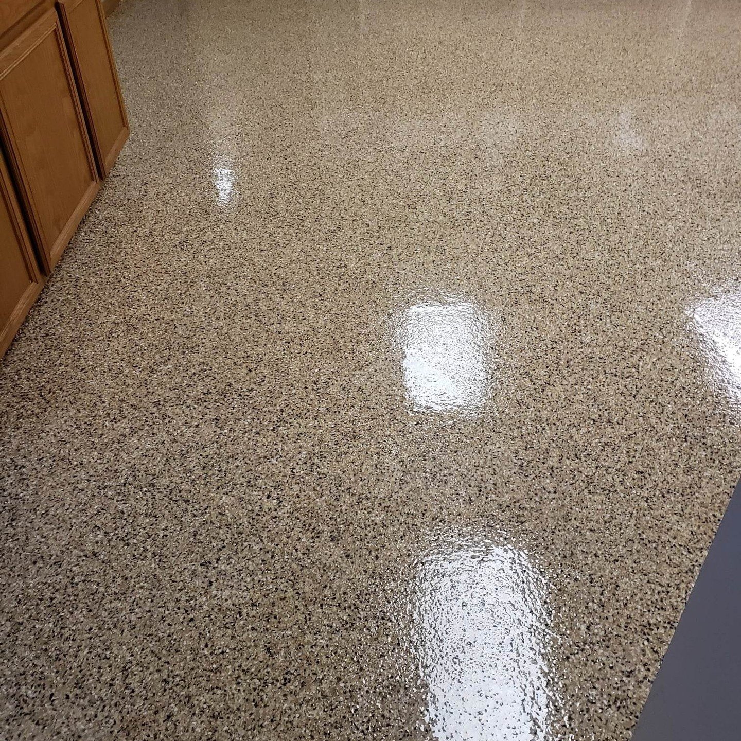 🏢💼 Our durable, low-maintenance coatings provide a seamless and professional look that can withstand heavy foot traffic, spills, and abrasions. Enhance your business with a flooring solution that's as tough as it is stylish. Contact us today to get