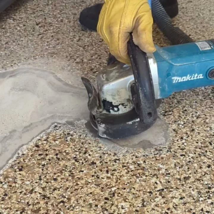 Watching a YouTube video does not make you qualified to install a garage floor. We did a quick repair for a client free of charge after a guy put down a one day floor that is failing. Eventually the entire floor will need to be replaced. 

We are pro