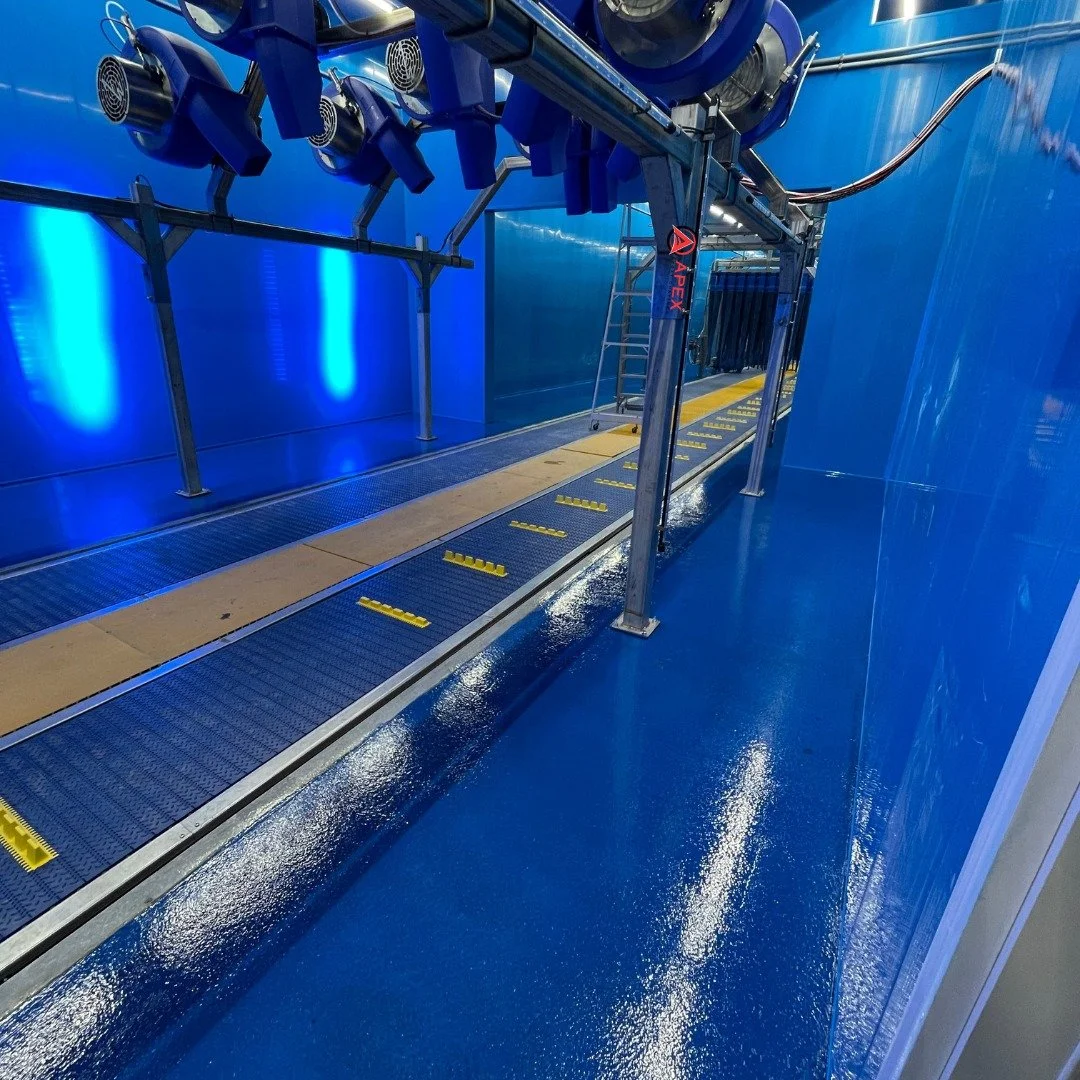 Another car wash upgrade in the books! 

This bay needed to a waterproof, slip resistant, and easy-to-clean coating that could stand up to high-pressure use.

✅ Industrial-grade epoxy system
✅ Chemical &amp; water resistant
✅ Seamless, glossy finish 