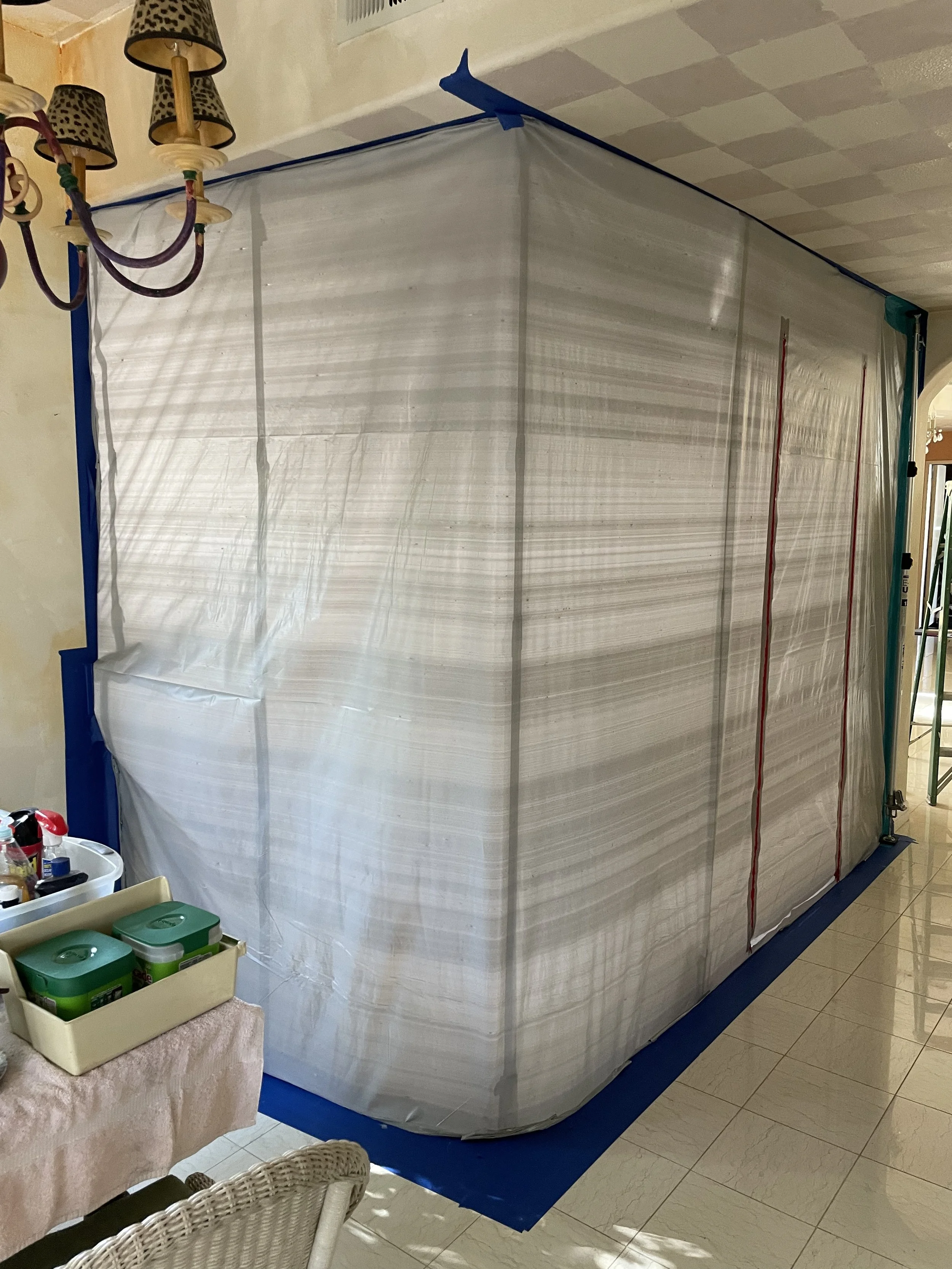 Containments are used to prevent mold exposure from reaching other places in your home or business. 