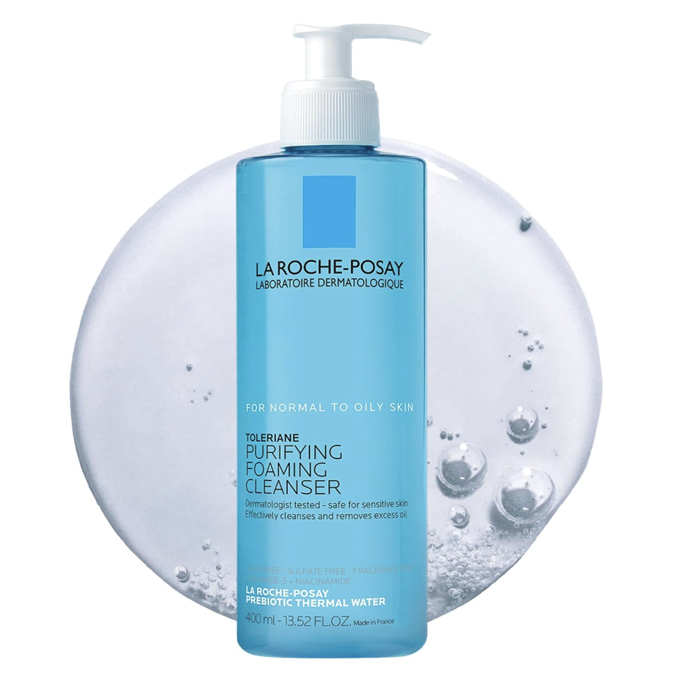 La Roche-Posay Toleriane Purifying Foaming Face Wash for combination and oily skin.
