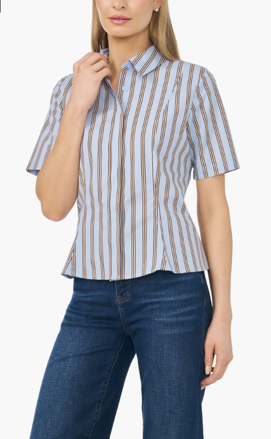 Halogen princess-seam shirt with a tailored waist