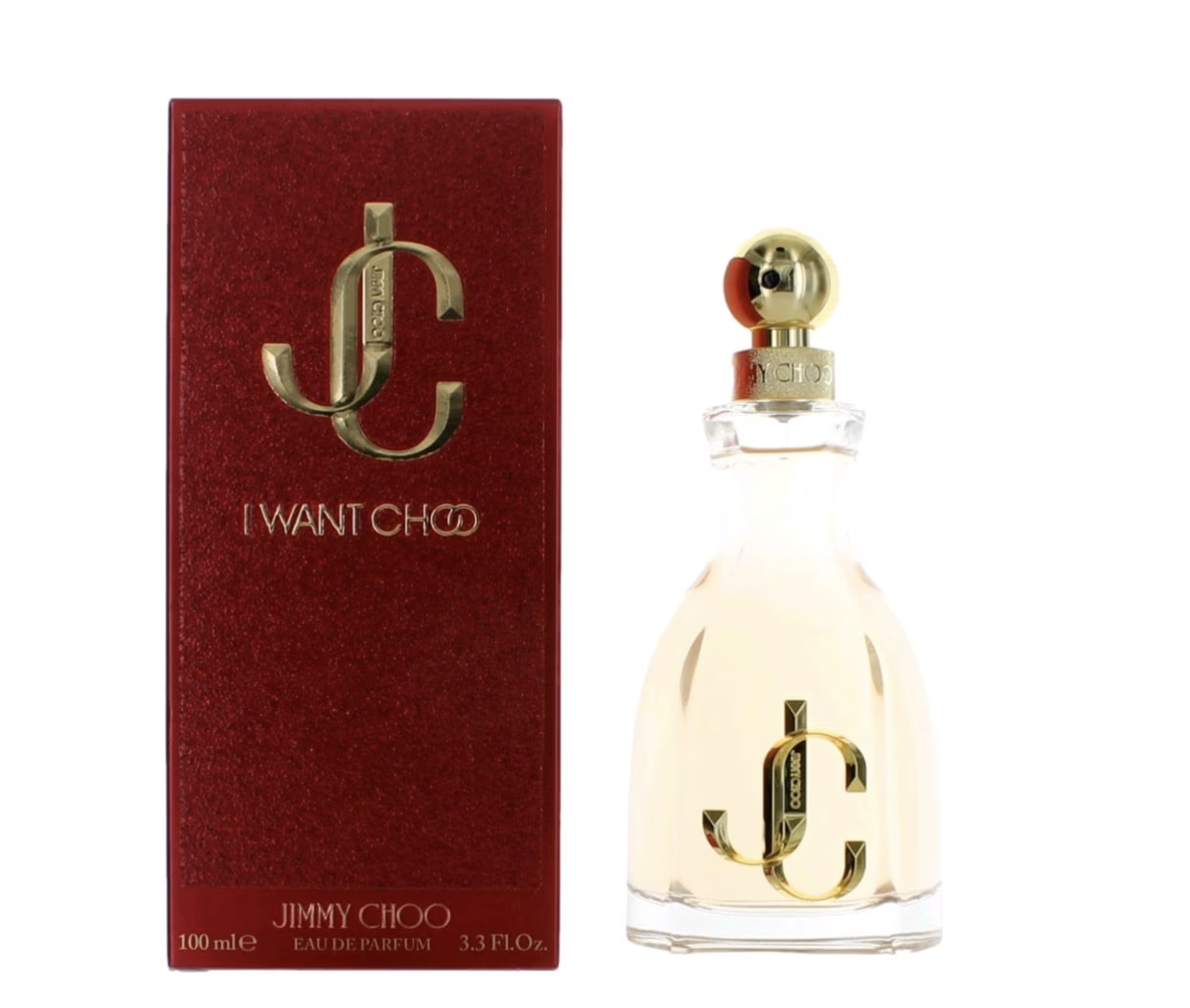 Jimmy Choo I Want Choo Eau de Parfum bottle shaped like a high heel
