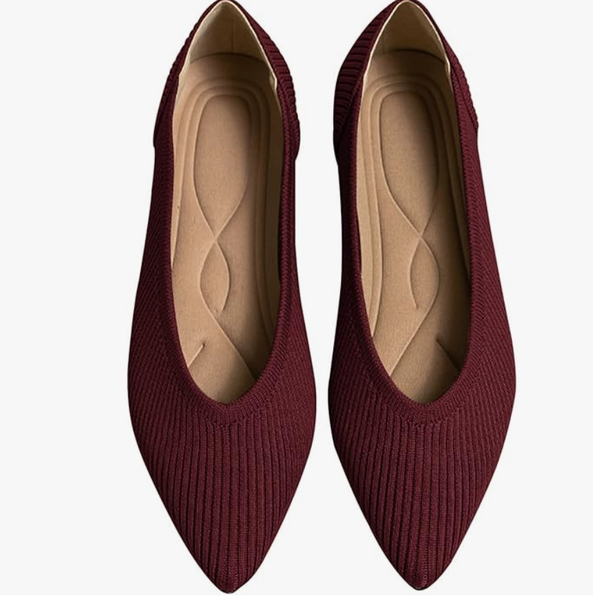 Pointed Toe Knit Ballet