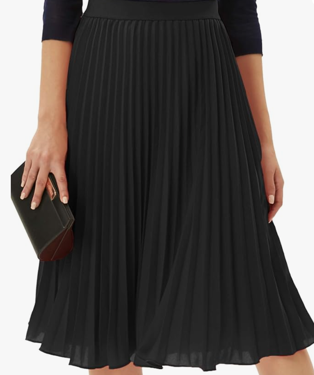 Elastic Waist Pleated Chiffon Skirt