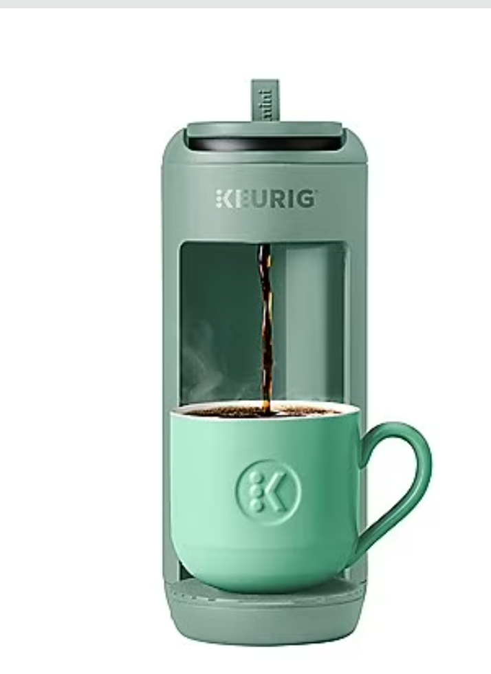 Keurig® K-Mini Mate® Automatic Single Serve K-Cup® Pod Coffee Maker - Glamping Green; Small & Colorful Coffee Maker, Travel Mug Friendly, Makes 12 Oz.