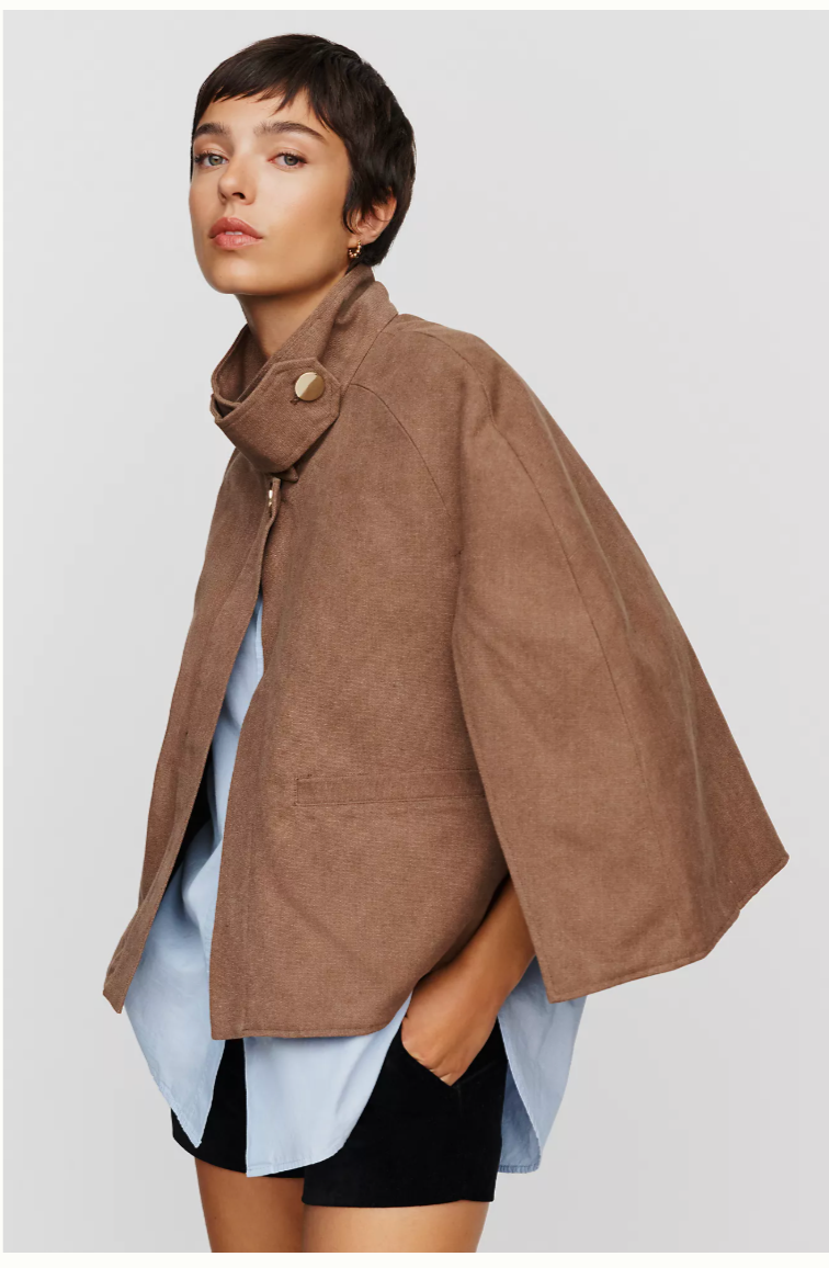 By Anthropologie funnel neck cape for fall