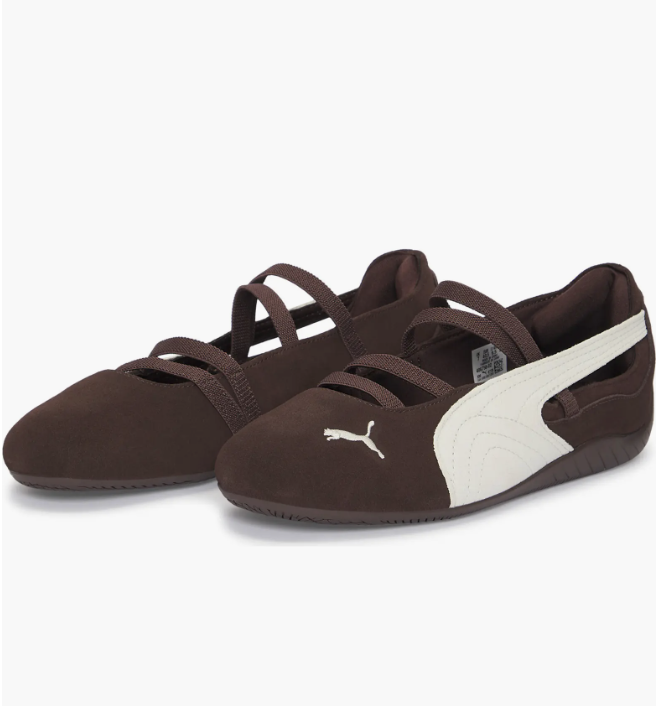PUMA Speedcat Ballet suede sneakers combining a ballet flat and low-profile sneaker.