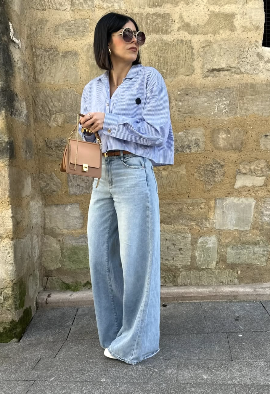 Tall: full-length wide-leg jeans styled for fall, featured in an Autum Love guide