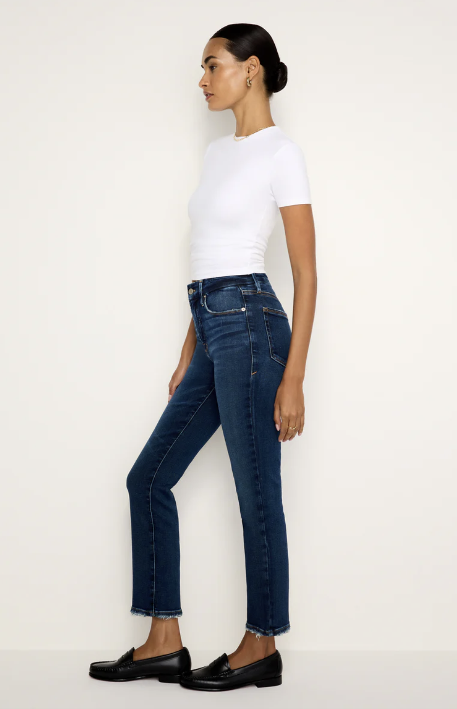 Good American  Soft-tech Good Legs Straight Jeans