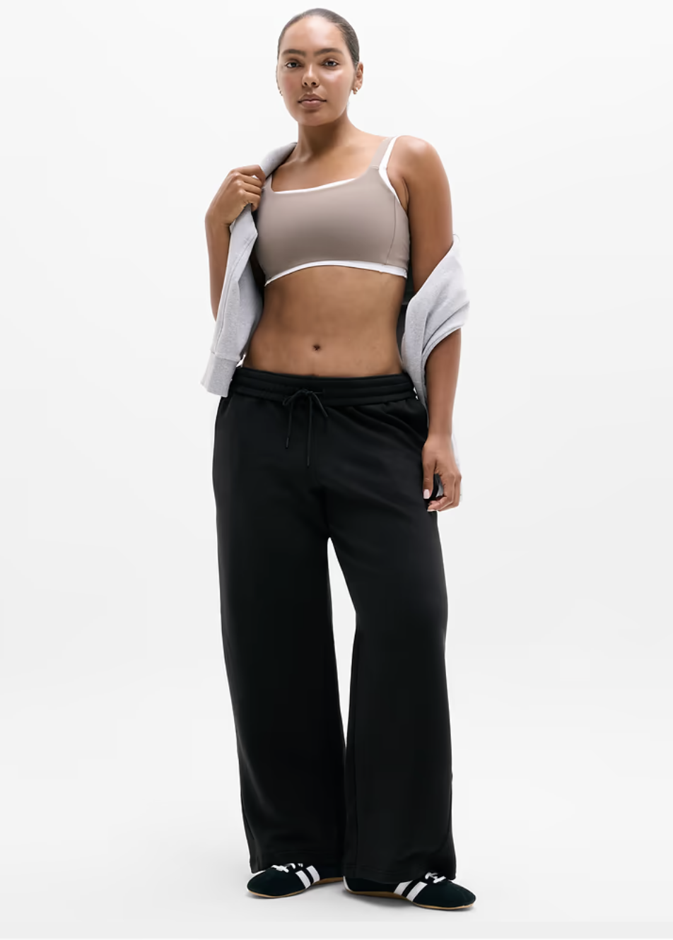 Ivory Zella Live In Performance Joggers paired with white sneakers