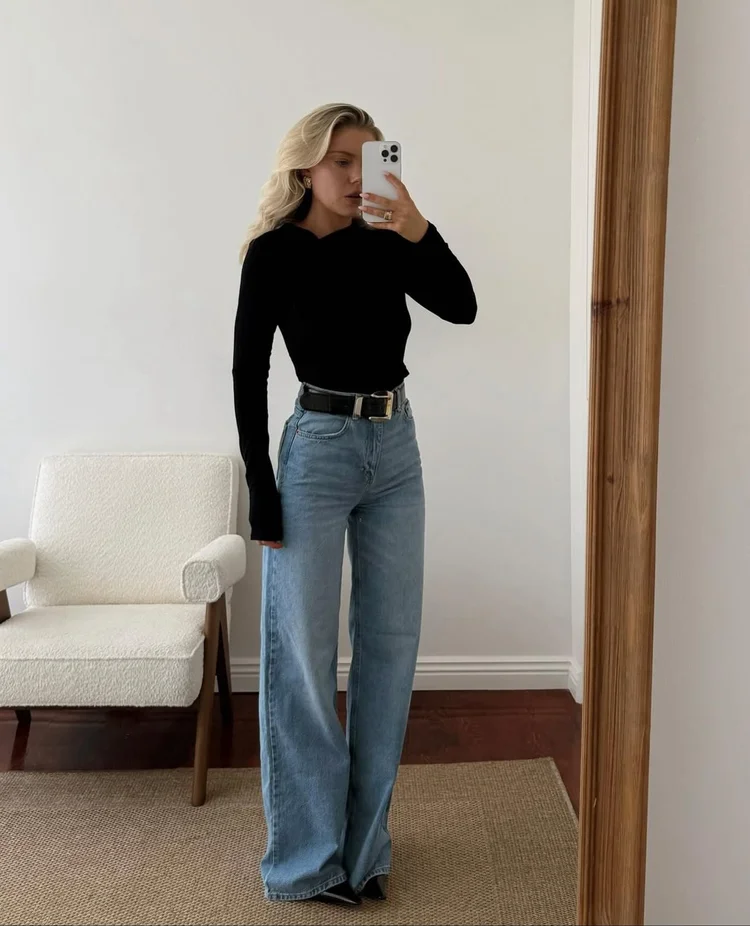 Sweaters to wear with straight leg jeans