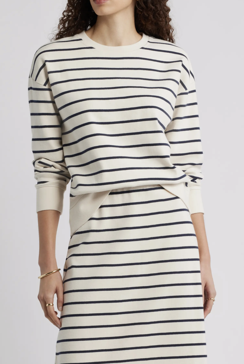 Stripe Pullover Sweatshirt Caslon® $79.50Current Price $79.50