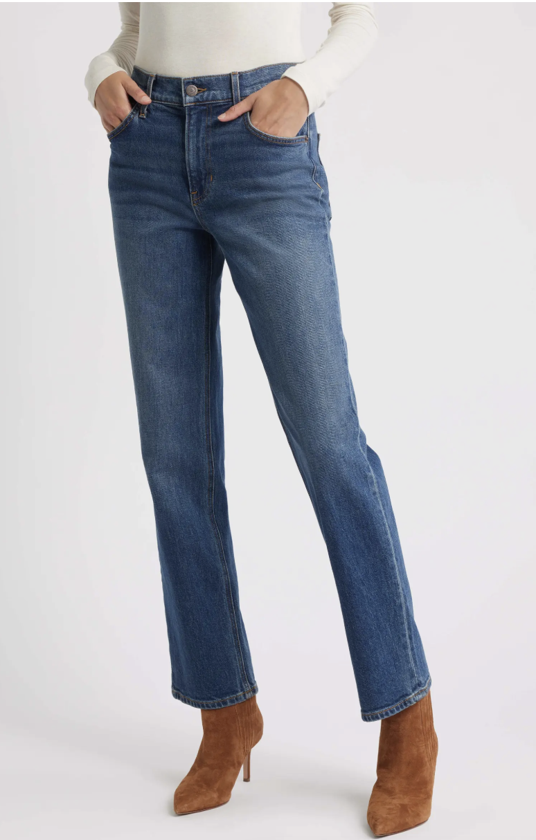 Leah Straight Leg Jeans Veronica Beard Equinox Blue