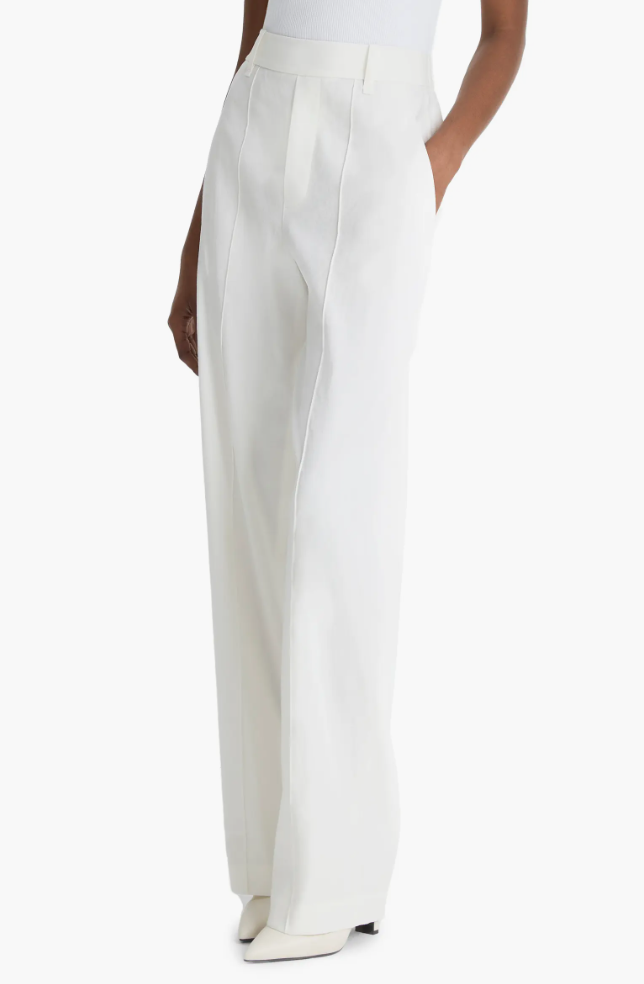 High Waist Pull-On Stretch Linen Blend Pants Vince $348.00Current Price $348.00