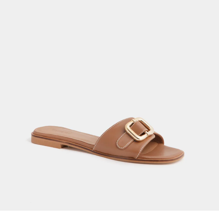Flattered  Cognac Mimi Sandals $195