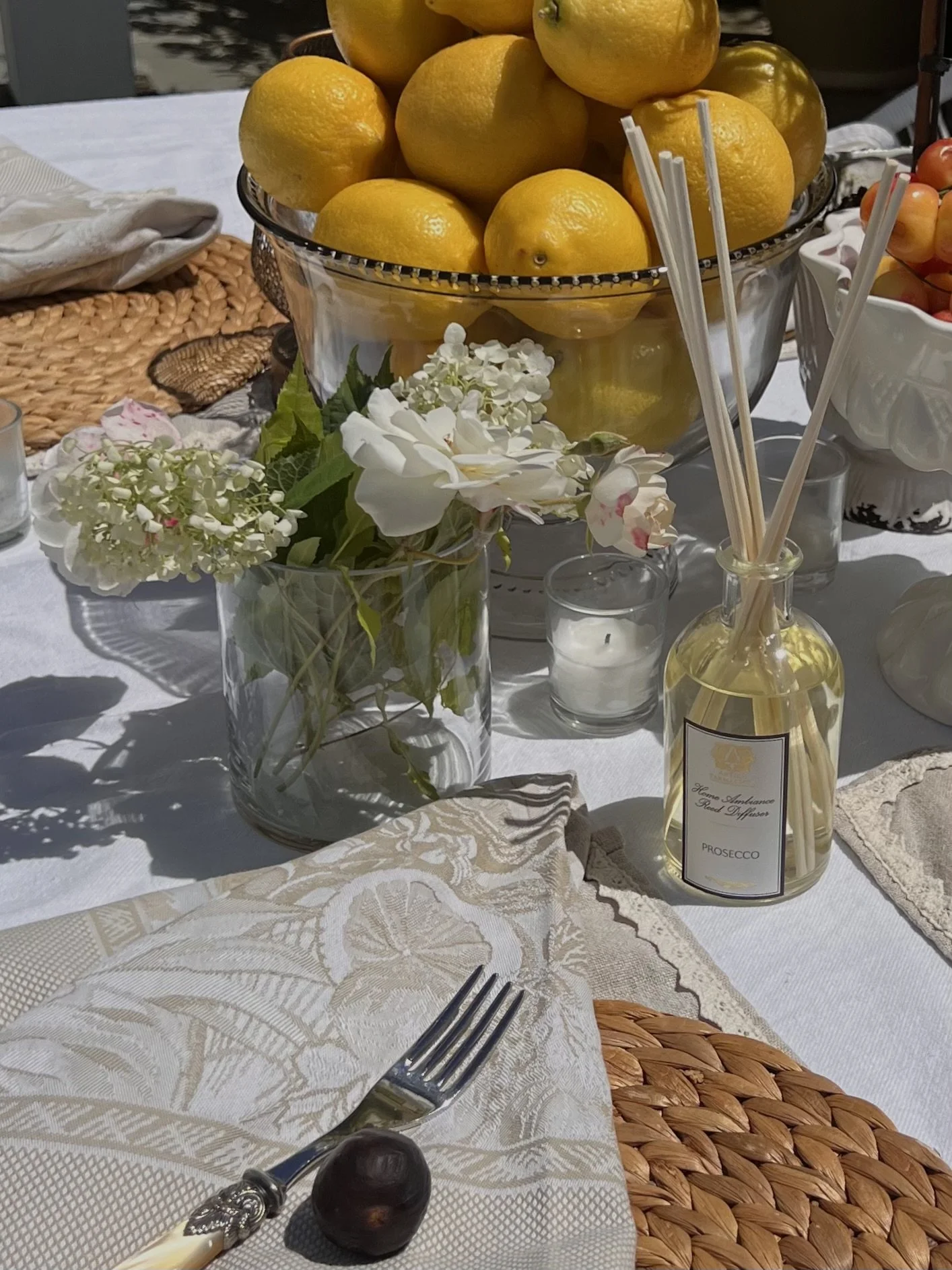 Weeknight dinner set with a simple cloth napkin