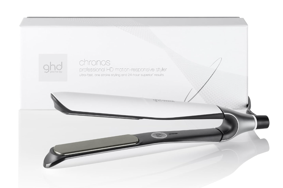 ghd Chronos professional flat iron for sleek hair, bends and loose waves.