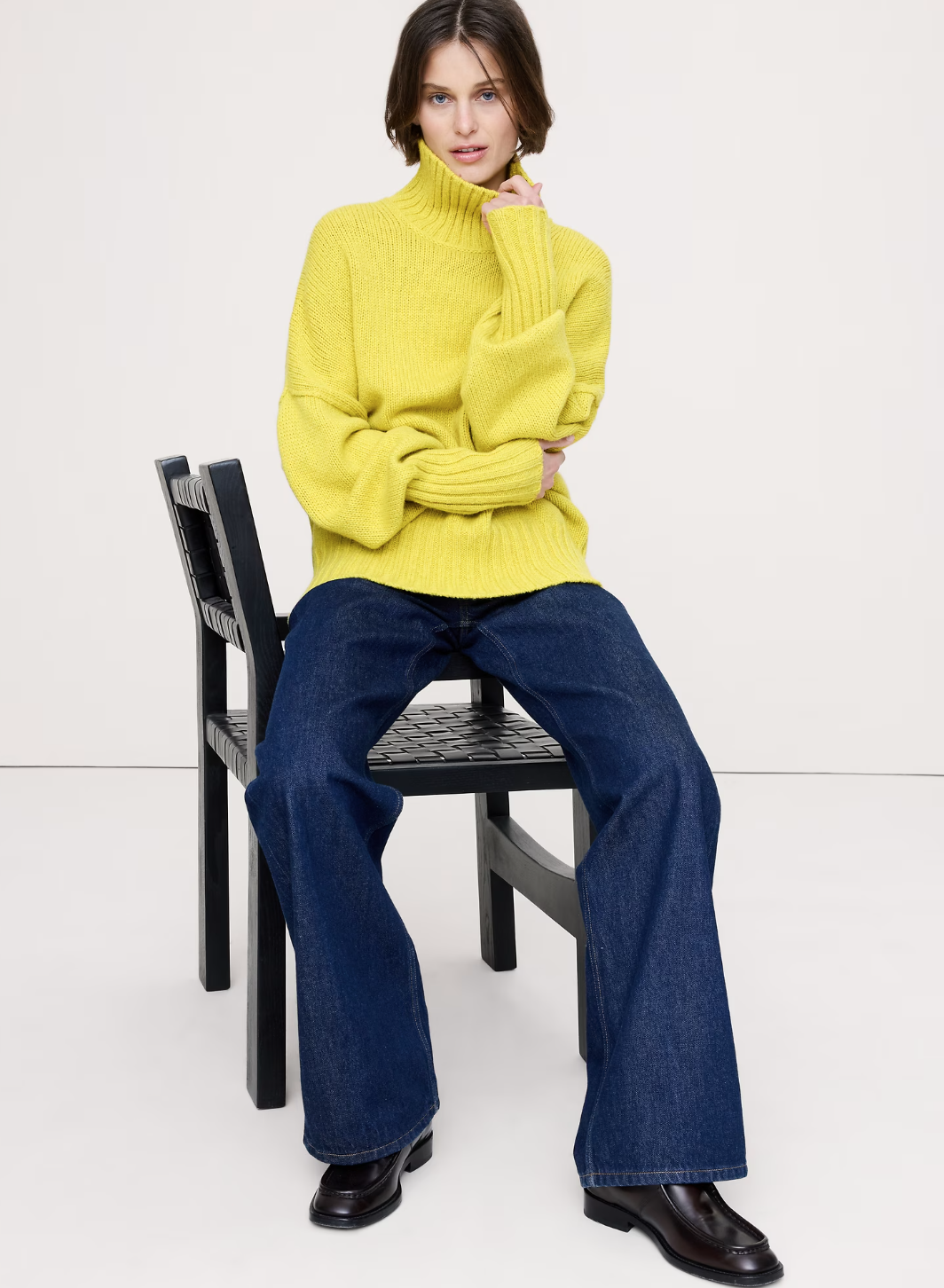 Italian Merino-Blend Turtleneck Sweater $230.00