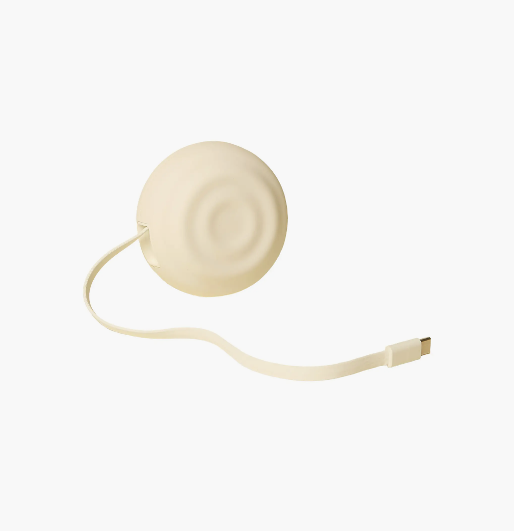 Counterpart The Charger Retractable USB-C Cable, Pearl.