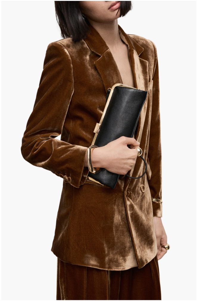 Double Breasted Velvet Blazer MANGO