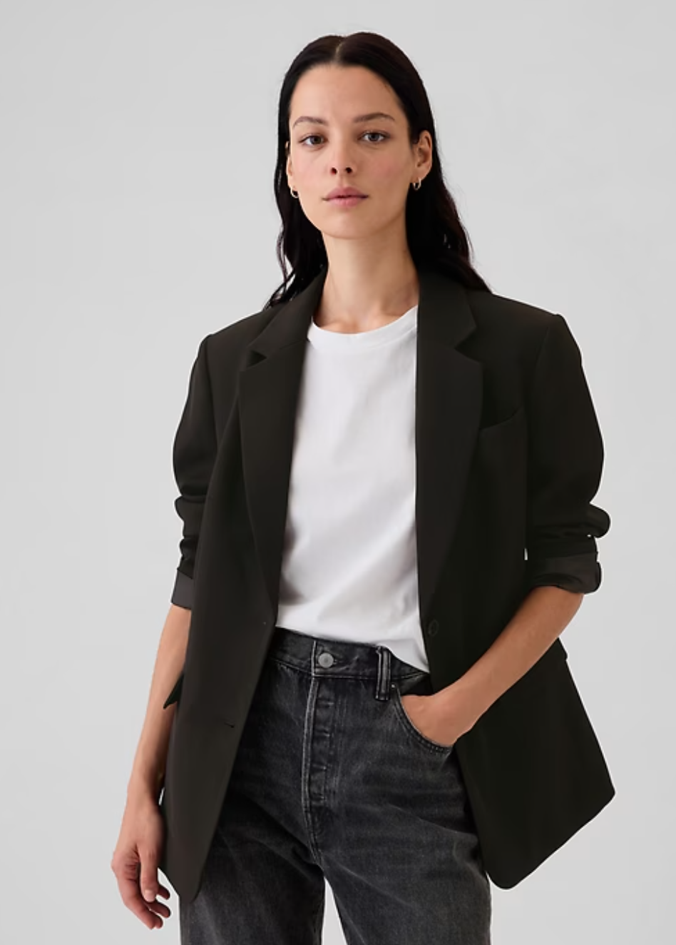 Brushed Twill Relaxed Blazer