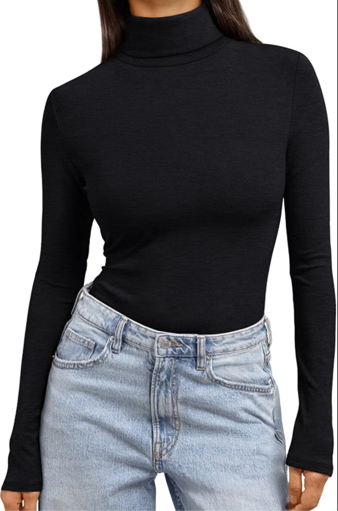 Trendy Queen long-sleeve turtleneck top