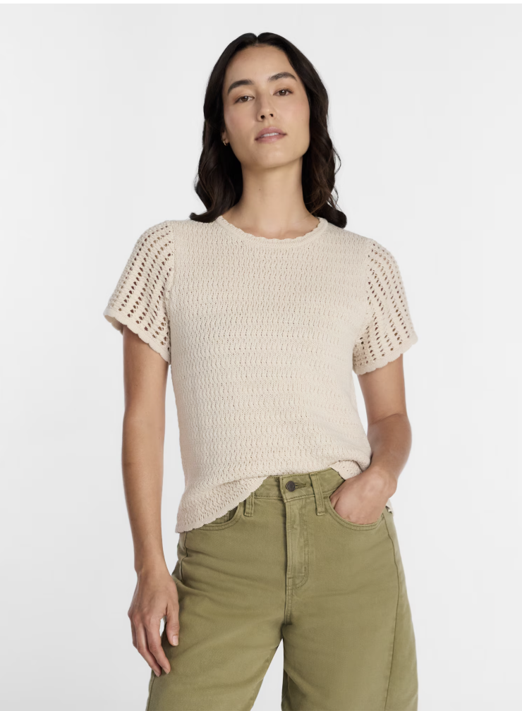 Time and Tru textured short-sleeve sweater at Walmart