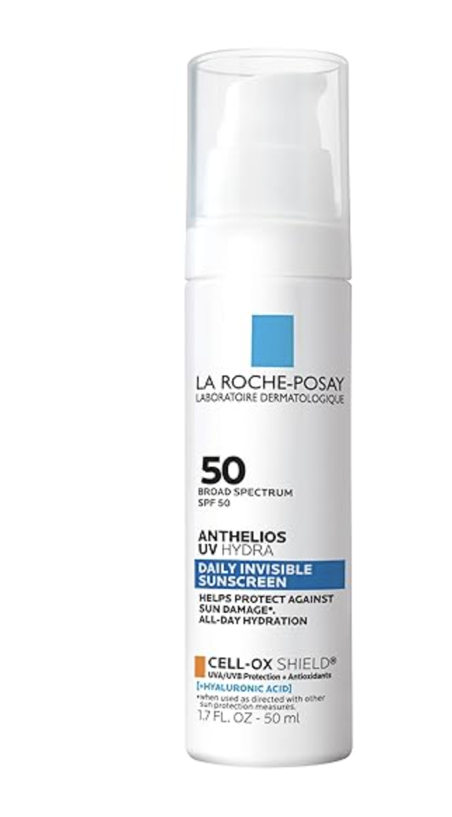 La Roche-Posay Anthelios UV Clear daily face sunscreen bottle.