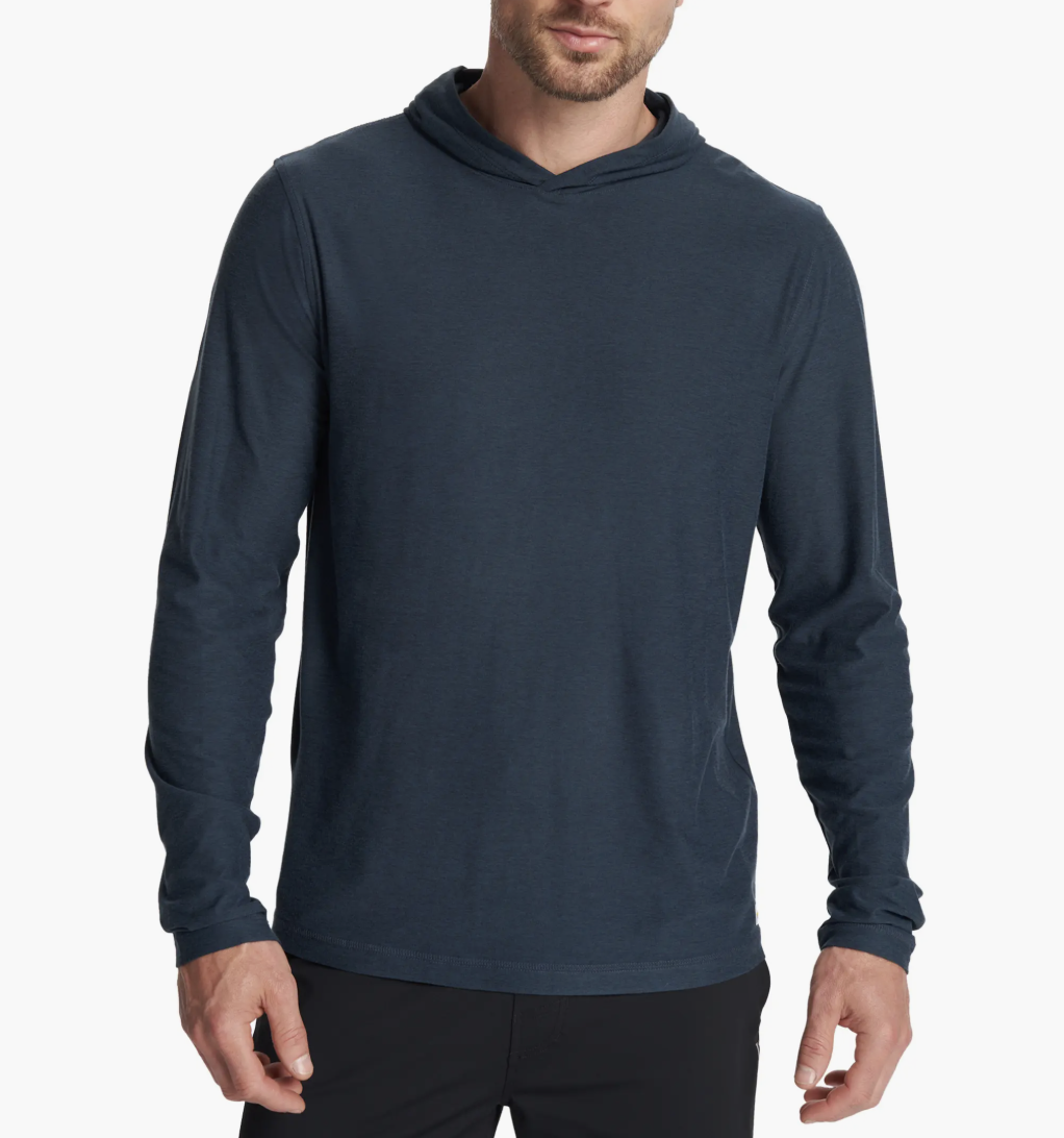 Vuori Strato Tech Hoodie, Navy Heather