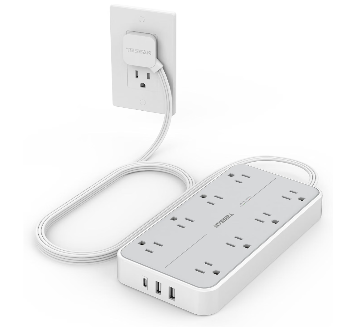 6-foot extension cord with a flat plug