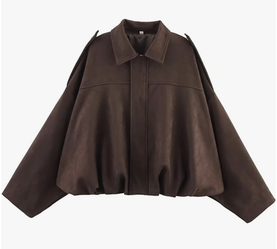 Faux Suede Bomber Jacket