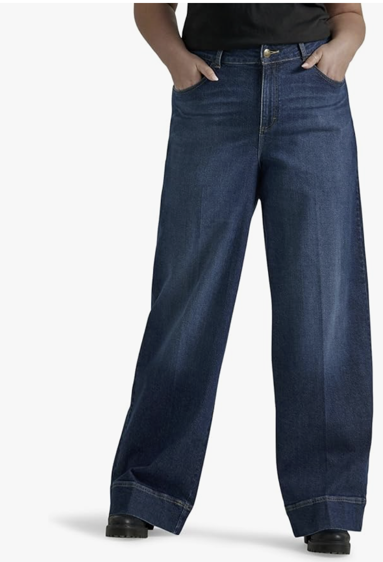 Lee Legendary high-rise trouser jeans with a polished wide-leg shape.