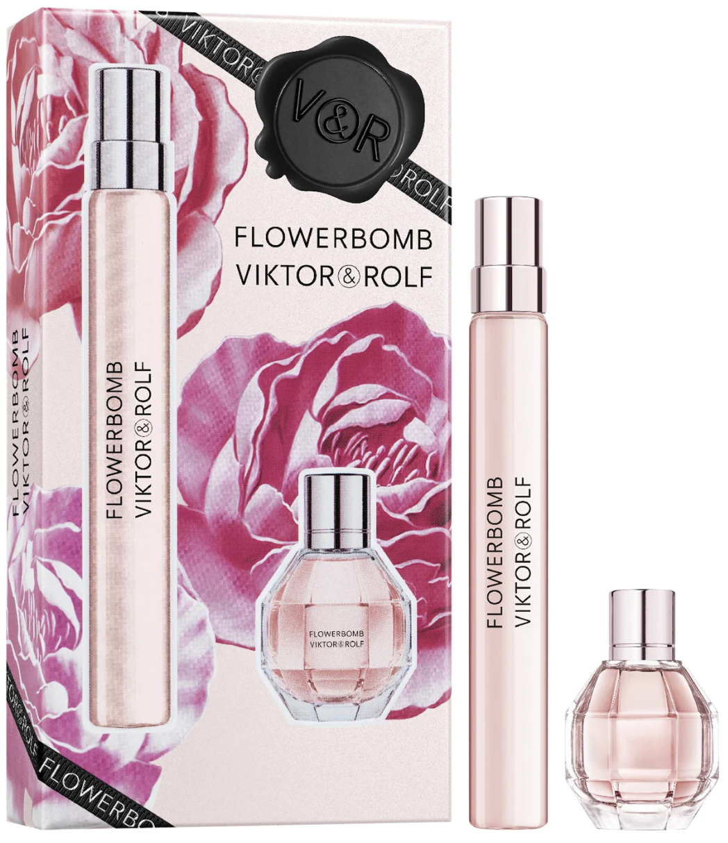 Viktor&Rolf miniature Flowerbomb perfume bottles in a gift set