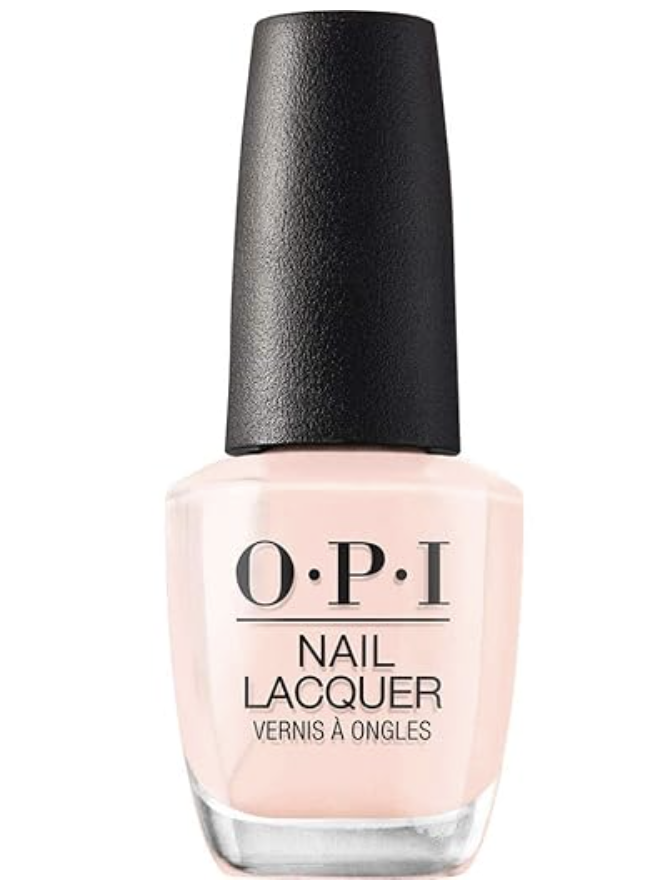 A bottle of OPI Nail Lacquer in the shade Bubble Bath, a sheer pink polish perfect for the soap nail trend.