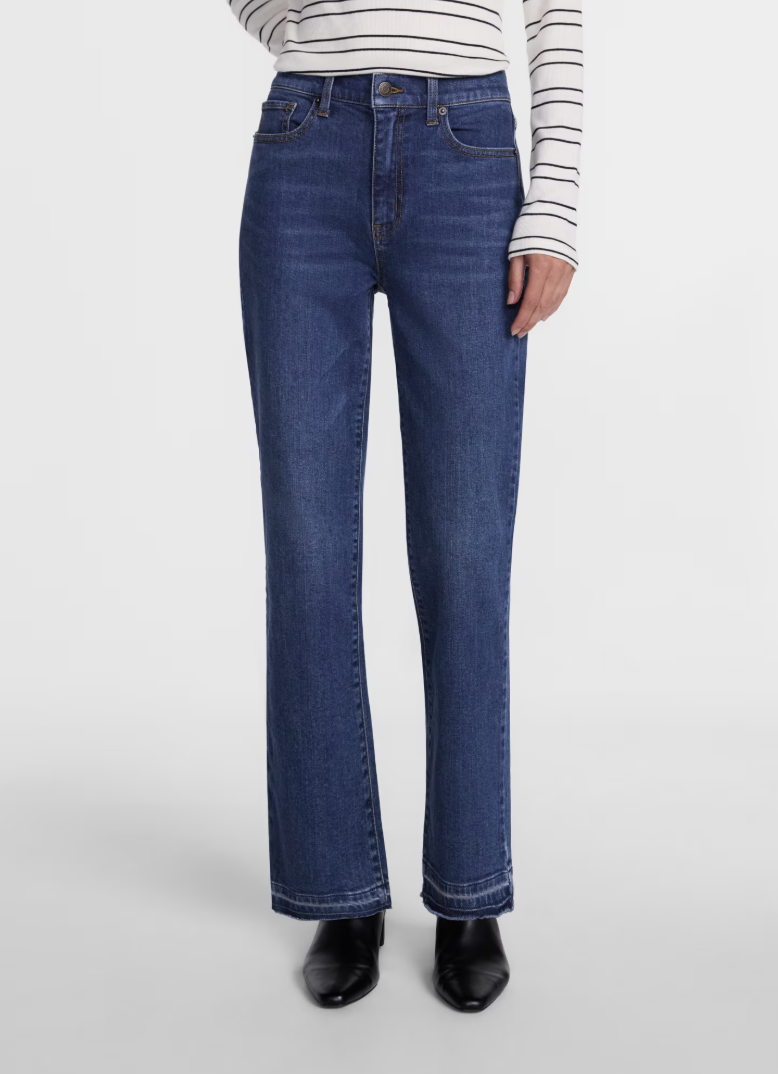 Scenario high-rise straight-leg jeans in a dark wash.