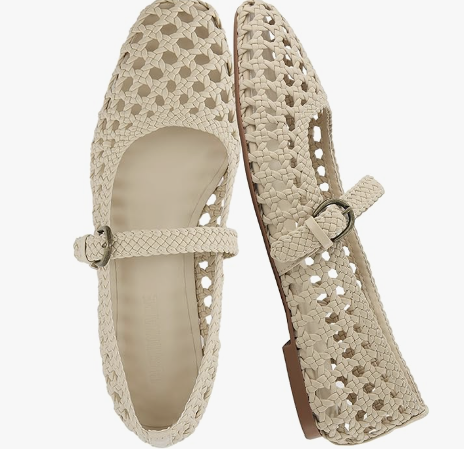 CUSHIONAIRE Weston ballet flats with a cushioned memory-foam footbed.