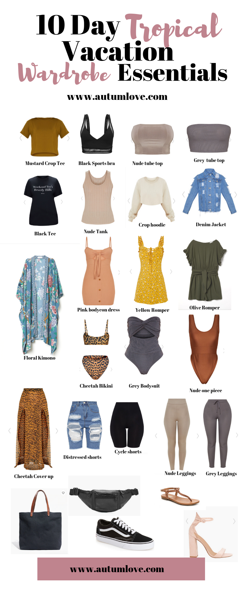 How To Pack For A 10Day Tropical Vacation — Autum Love