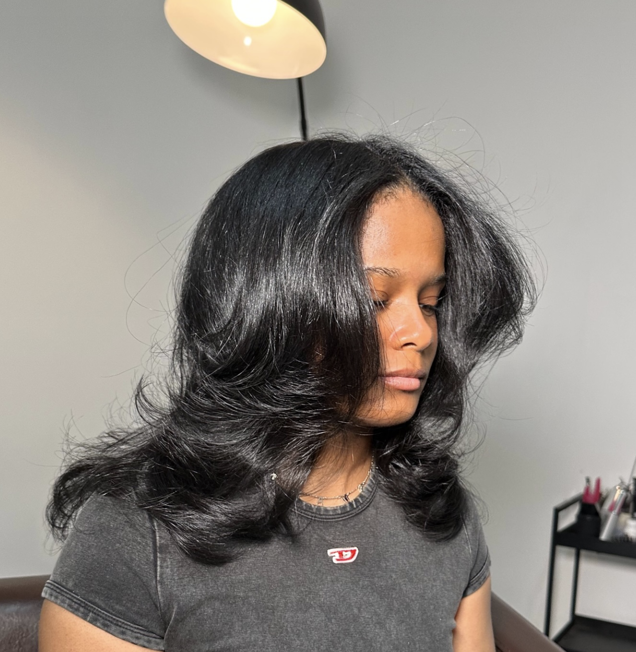 2026 fall hair trend featuring bouncy layered blowouts