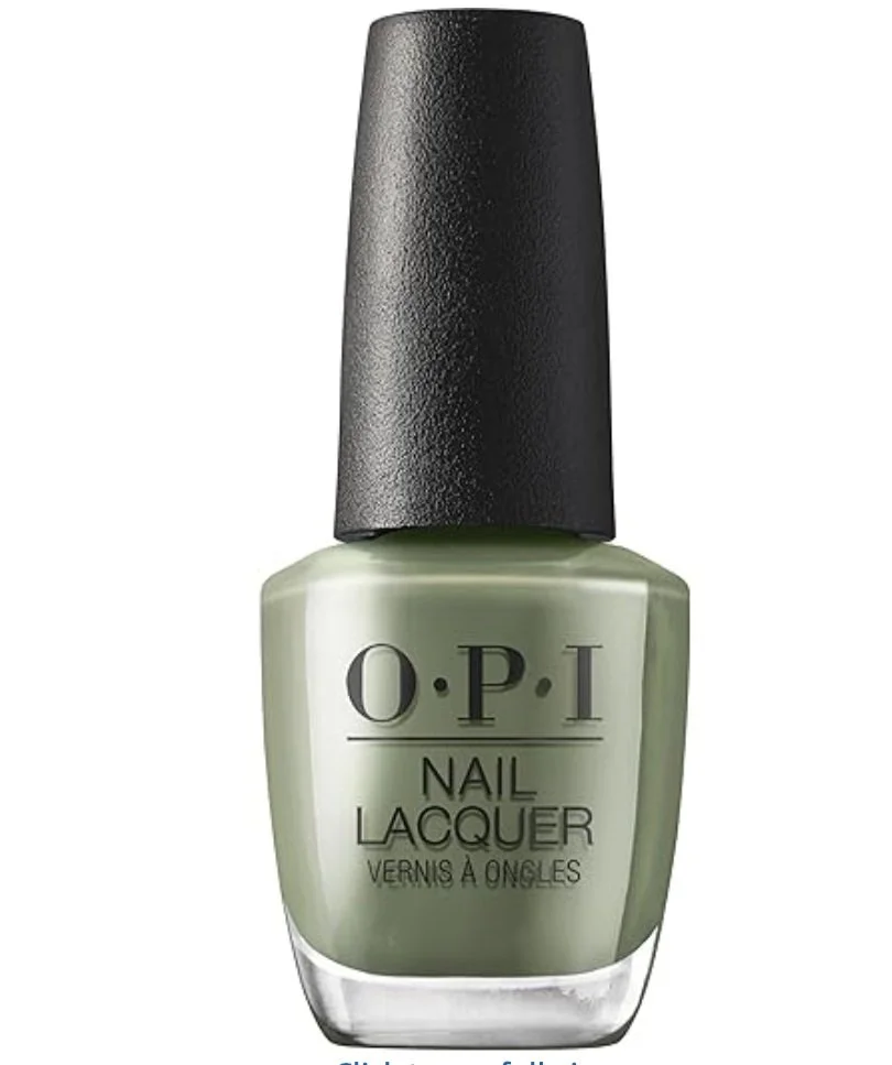 OPI Cargo All Out nail polish, a sophisticated deep matcha green shade for a luxury spring manicure.