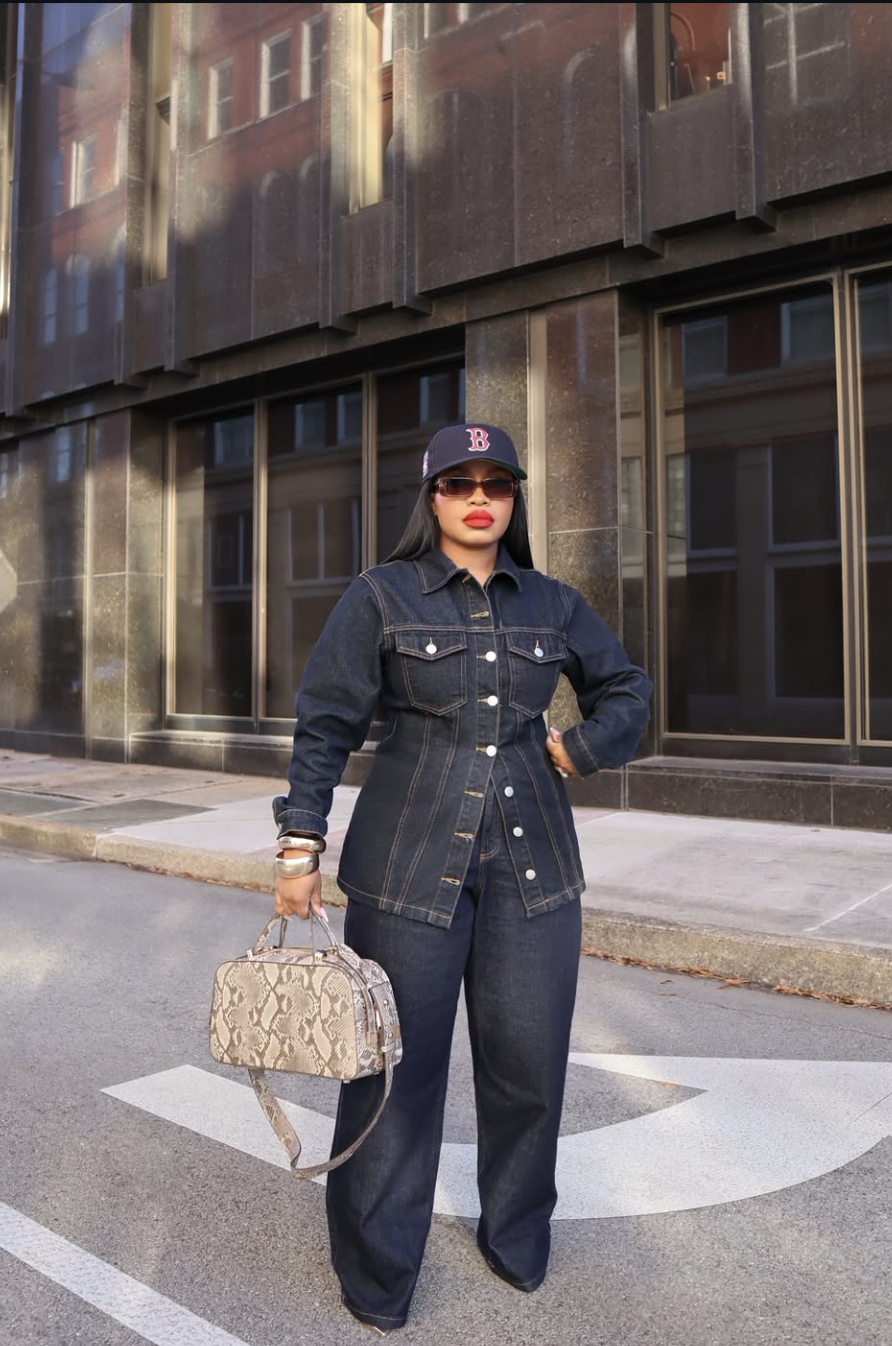 Hourglass: high-rise straight jeans styled for fall, featured in an Autum Love guide
