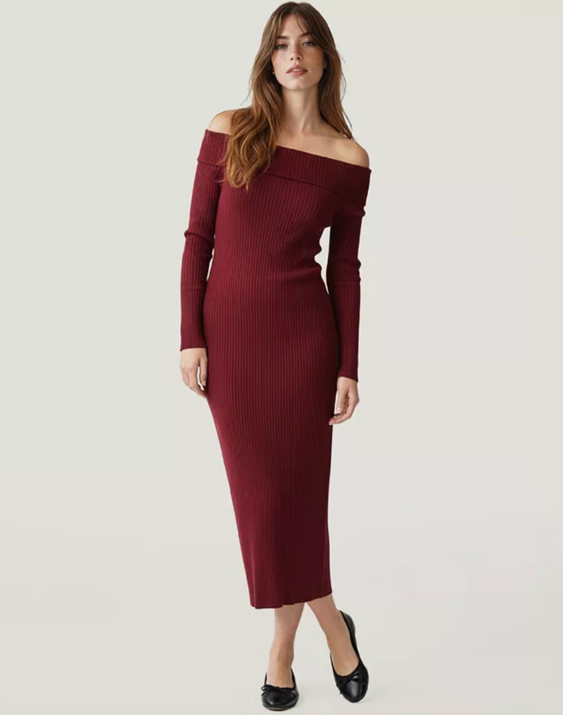 NAADAM Soft by Women's Cashmino Off The Shoulder Sweater Dress