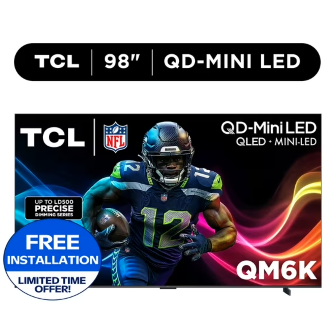 TCL 98" QM6K Series QD-Mini LED QLED 4K UHD Smart TV with Google TV (NEW 2025) 98QM6K
