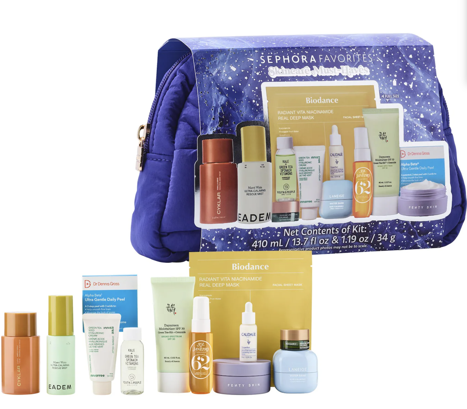 Sephora Favorites Skincare Must-Haves gift set with assorted skincare products